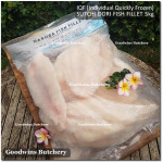Fish DORI sutchi fillets IQF brand NASUBA Medan NBL 300-400 +/- 11" 28cm/pc - REPACKED (price/pack 700g 2pcs)
